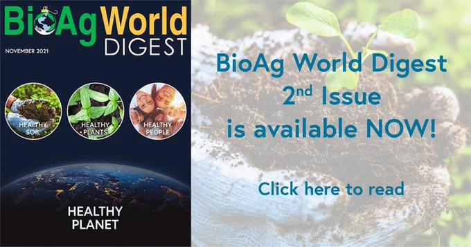 BioAg World Digest magazine, agriculture images.