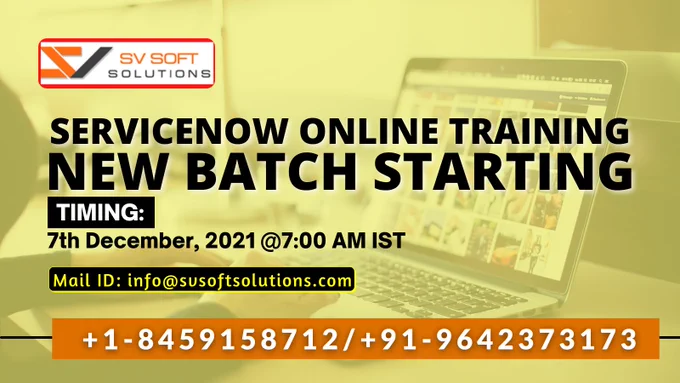 servicenow course free demo session with sv soft solutions on 7th December 2021 7am IST