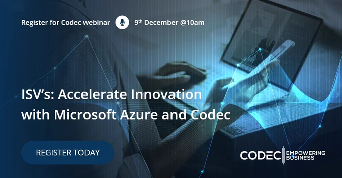 ISV Webinar - 9th December at 10am 