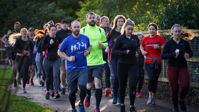 Runners at Pontypridd parkrun