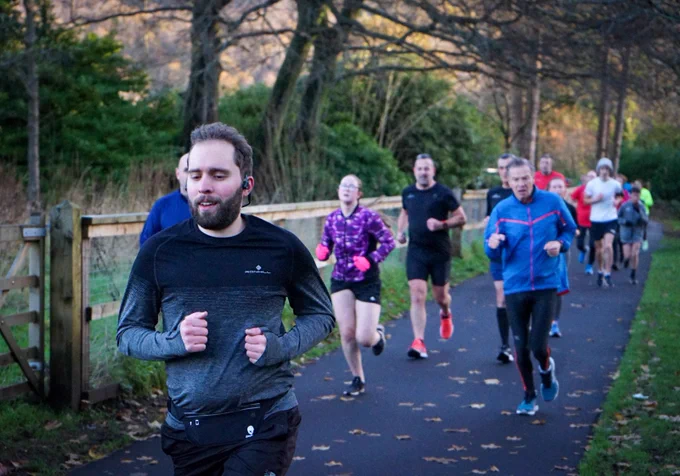 Runners at Pontypridd parkrun