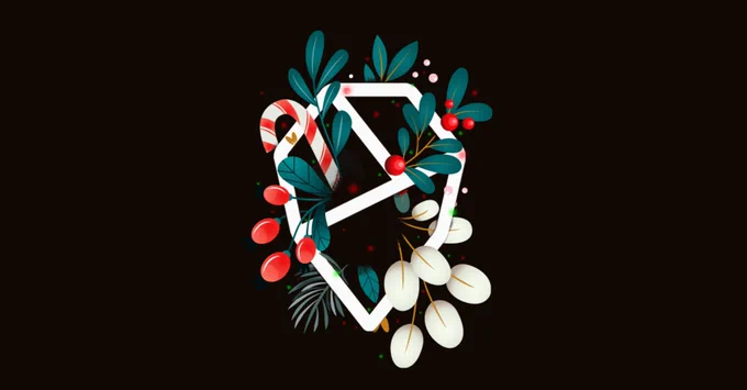 Domain7 logo, holiday version