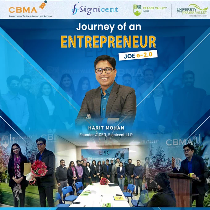 Journey of an Entrepreneur by Harit Mohan, Signicent at Fraser Valley Chandigarh.