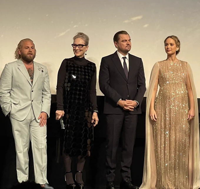 Pic of Jonah Hill, Meryl Streep, Leo DeCapri, Jennifer Lawrence
