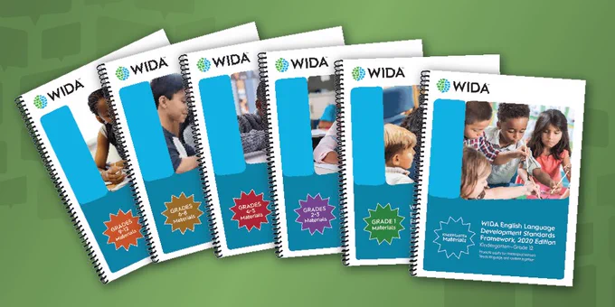 six WIDA grade level book covers