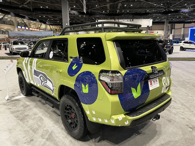 Seahawks wrap on 2022 Toyota 4Runner, completed by SuperGraphics.