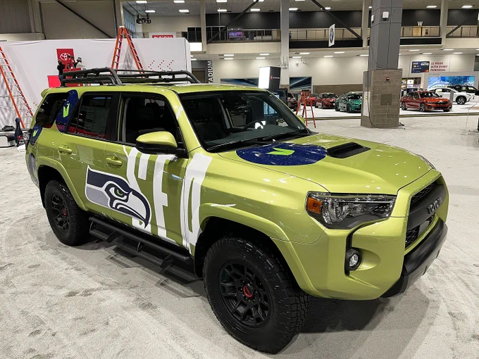 Seahawks wrap on 2022 Toyota 4Runner, completed by SuperGraphics.
