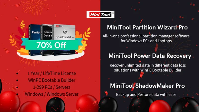 70% Off - MiniTool Software Coupon Codes