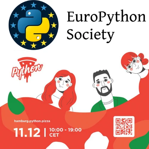 sponsor card for python pizza conference for EuroPython Society