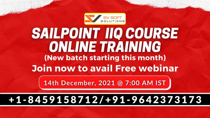 Learn sailpointiiq course online with this webinar demo session live online by sv soft solutions
