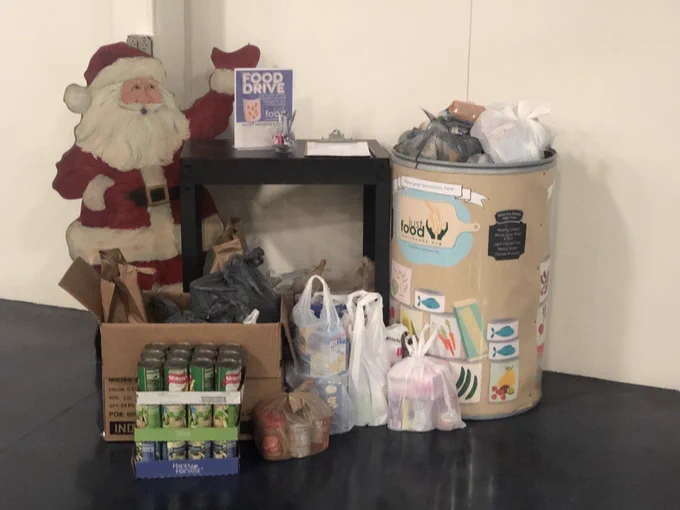 Food drive to benefit JustFood in Lawrence, KS.
