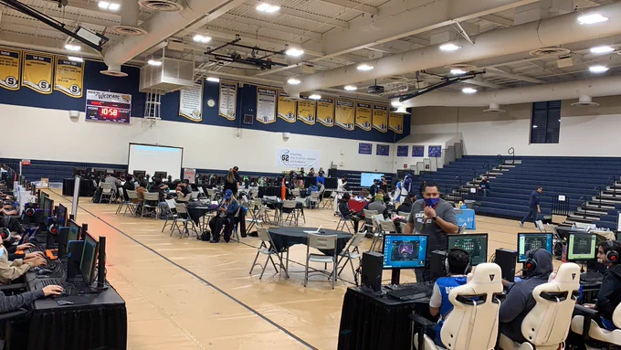 Esports arena set up for an esport tournament