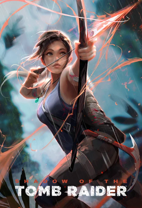 The full version of RossDraws' box art reimagining for Shadow of the Tomb Raider