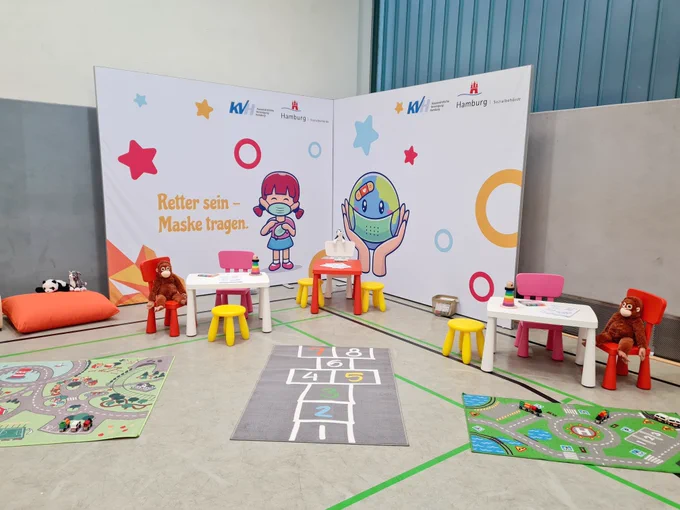 Spielecke im Kinder-Impfzentrum

