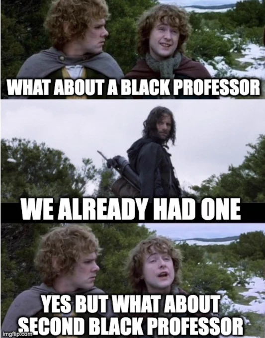 what about a black professor
we already had one
yes but what about second black professor