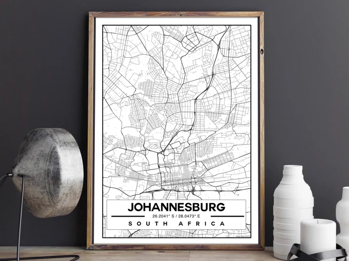 personalised printable map for R200 (each) or a gift voucher