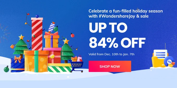 84% Off - Wondershare 2021 Christmas & New Year Sale
