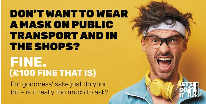 Don't want to wear a mask on public transport and in the shops?Fine (£100 fine that is) for goodness sake just do your bit - is it really too much to ask?