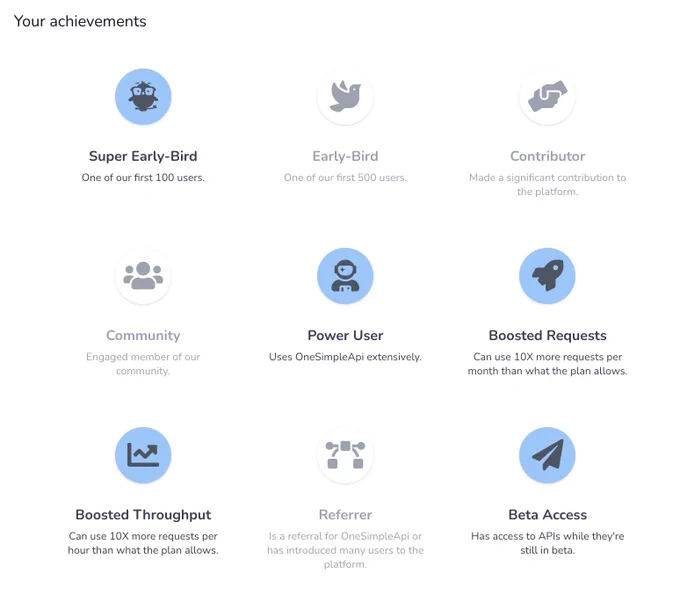 @OneSimpleApi profile badges
