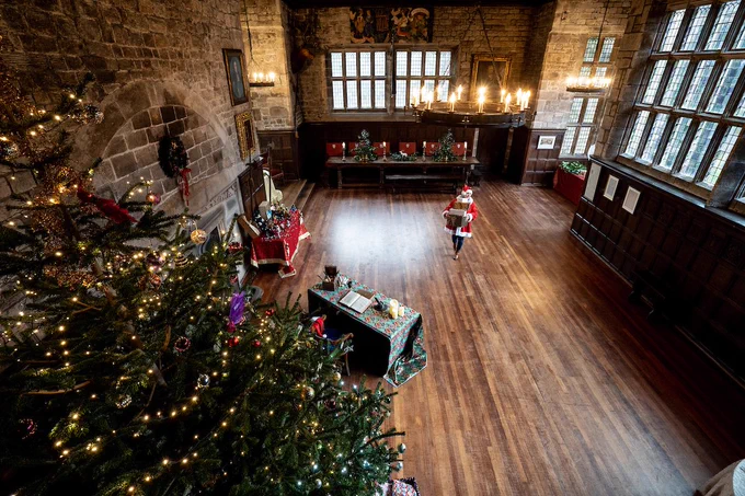 Christmas tree at Hoghton Tower