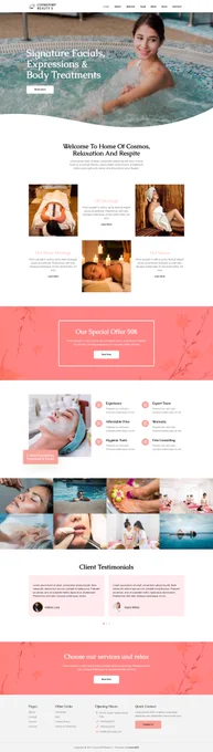WordPress Theme Template Kits - Menkalinan CosmosWP Beauty Template Kit