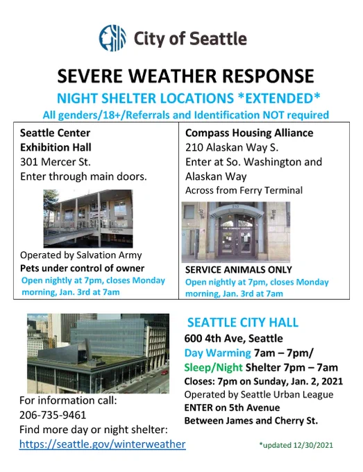 Graphic image of flyer. Visit the blog link for a full list of shelters and warming locations.