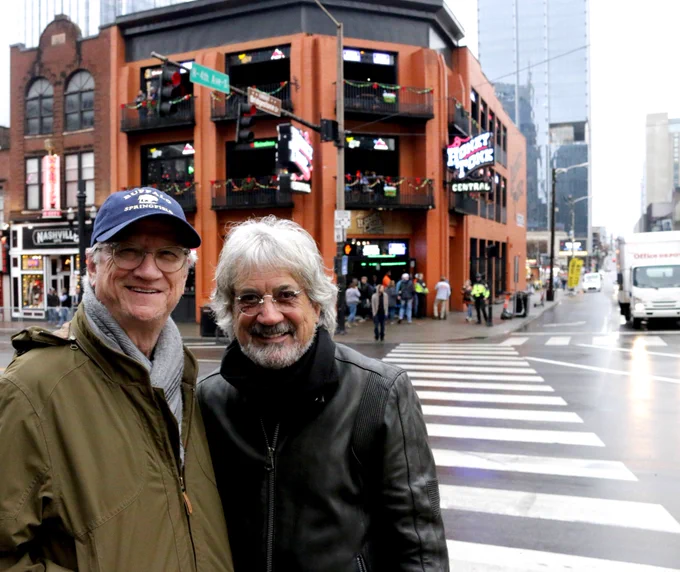 Taken in Downtown Nashville at the bottom of Braodway during the 2 day Richie Furay/Rock & Roll Hall of Famer video shoot we did Thursday & Friday on the streets of Nashville and at Blackbird Studios for the new album coming out next year on BMG, June 18 on "Record Store Day". It's a great one so keep an eye out as you'll see lots of promo for it.  "RICHIE FURAY • GONE COUNTRY ❗️