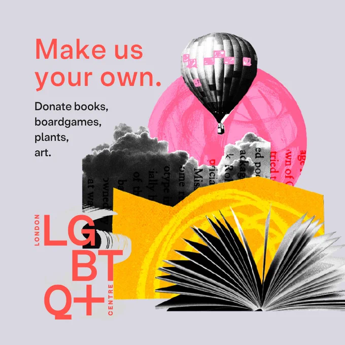 Make us your own. Donate books, boardgames, plants, art. 