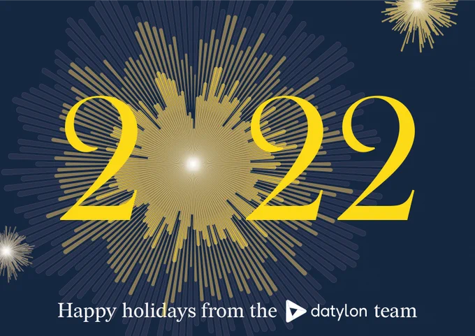Happy Holidays & Happy New Year 2022 - Designed with Datylon for Illustrator chart maker plug-in