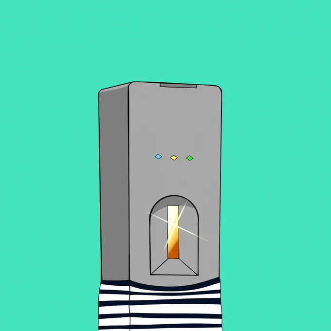 Grey lateral flow test drawn in the style of bored ape NFT.