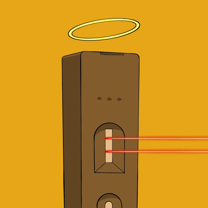 Brown lateral flow test drawn in the style of bored ape NFT.
