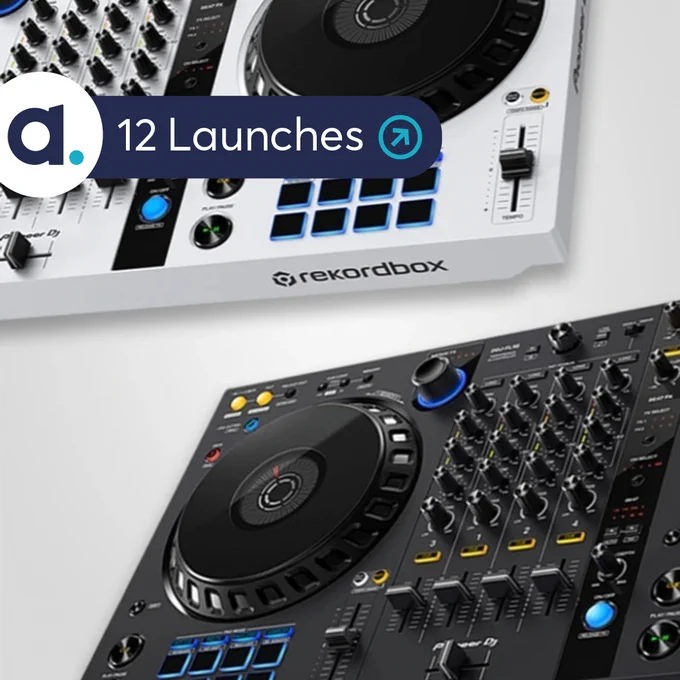 An  image of two DJ controllers on a plain background.
