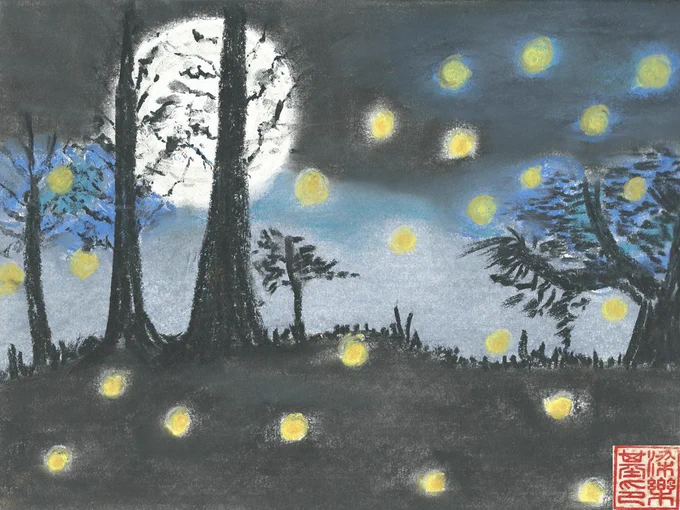 Image of Fireflies in Borneorainforest