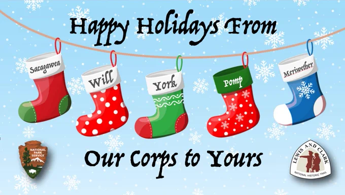 Happy Holidays from Our Corps to Yours.  Stockings on a line