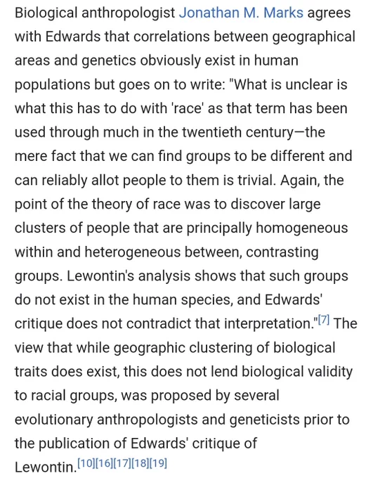 Jonathan Marks pointing out that being able to tell where someone's recent ancestors came from is not proof for biological race.