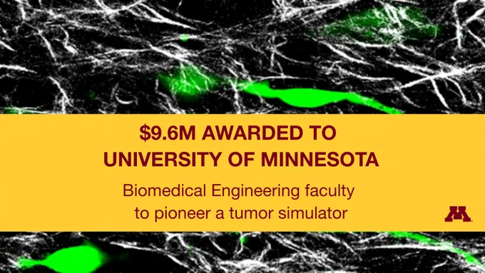 $9.6M awarded to University of Minnesota; Biomedical Engineering faculty to pioneer a tumor simulator