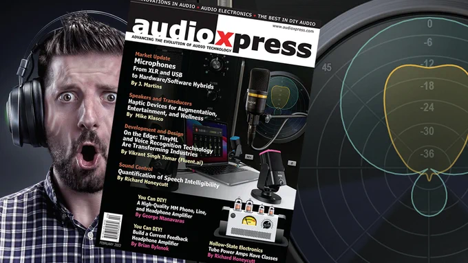 audioXpress February 2022 Captures the Sound of Today
The February 2022 edition of audioXpress is now available. Not to be missed is our annual Market Update on Microphone technology, addressing the latest products and trends in a category that continues to be in strong demand. Vikrant Singh Tomar discusses TinyML and Voice Recognition Technology On the Edge, Richard Honeycutt writes about Quantification of Speech Intelligibility, and Mike Klasco expands our perspectives of audio applications with an exploration of Haptic Devices for Augmentation, Entertainment, and Wellness. On the practical audio electronics side, George Ntanavaras a phono and line/headphone amplifier project, Brian Bylenok proposes a refined Current Feedback Headphone Amplifier, and Richard Honeycutt reminds us that Tube Power Amps also have Classes. Now available in print and online.
https://audioxpress.com/news/audioxpress-february-2022-captures-the-sound-of-today
#Tubes #TinyML #USBMicrophones #microphonemodeling