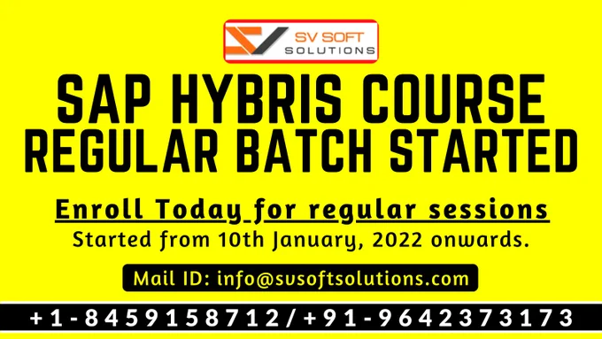 SAP Hybris course regular batch started january 2022 by SV Soft Solutions