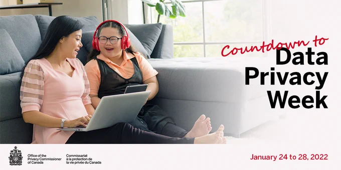 Countdown to Data Privacy Week from January 24 to 28, 2022.