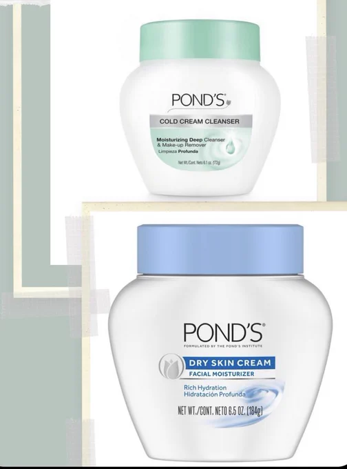 Ponds dry skin cream and cold cream cleanser