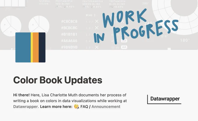 screenshot of the website where I post my color book updates