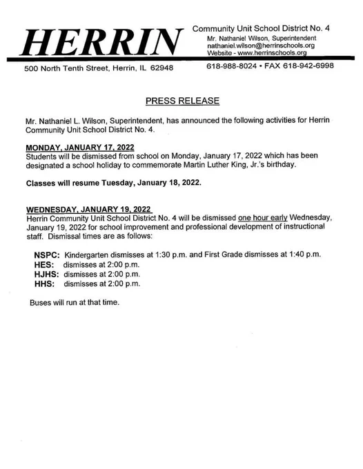 Press Release 01.13.2022
