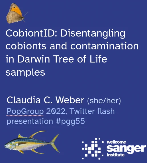 CobiontID: Disentangling cobionts and contamination in Darwin Tree of Life samples. Popgroup 2022 Twitter flash presentation #pgg55 #pggflash