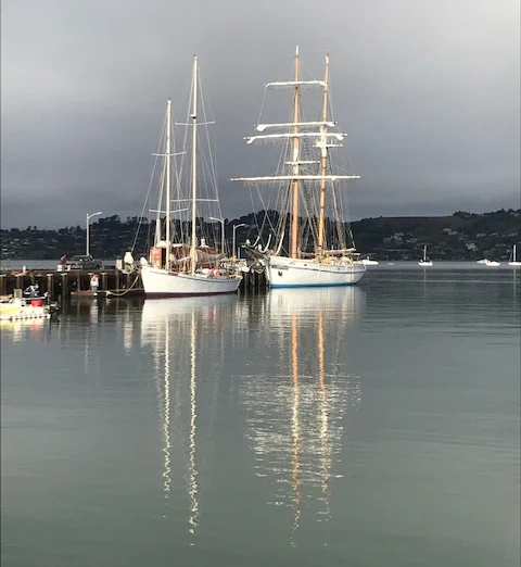 schooner Seaward and brigantine Matthew Turner at their home berths