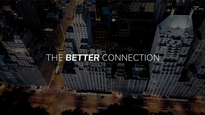 City graphic with "The Better Connection" text