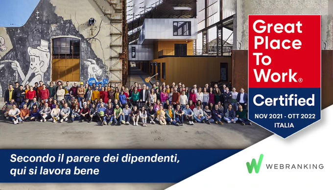Webranking ottiene la certificazione di Great Place to Work