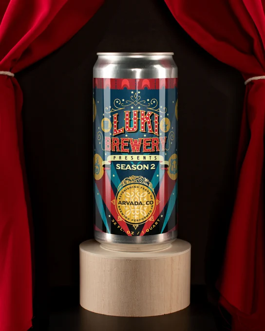 LUKI Brewery crowler can design.