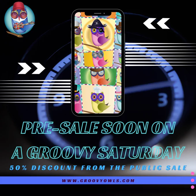 Get Ready for most anticipated #NFT Project #GroovyOwl
#Presale starting soon
Stay Tuned for Dates
#NextBigThing in #NFTWorld‬ #NFTdrop #NFTdroplist #NFTcollection‬
‪#NFTbuyer #NFTcollection #nftART #nftcommunity #nftcollector #nftartist #nftcollectors #NFT #NFTs #NFTGiveaway #NFTsGiveaway‬ #nftgallery #nftnews #nftmagazine #nftmarketplace #nftjapan #nftthailand #nftindonesia #nftasia
‪Please join us on https://discord.gg/9NSc3sNtU2