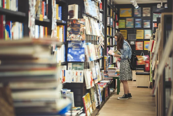 A picture of within a book shop