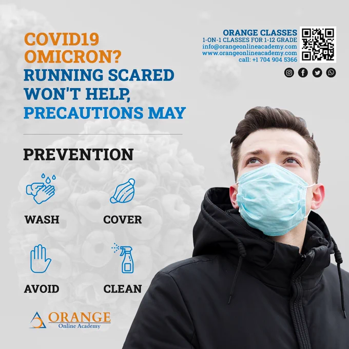 Running Scared Won't Help, Precautions May Help by Following Covid19 Protocols!
Orange Classes | ✆ USA:  1 704-904-5366 | https://orangeonlineacaemy.com
#onlinetutions #onlinecoaching #onlinetuitions #tutionsinusa #mathsclasses